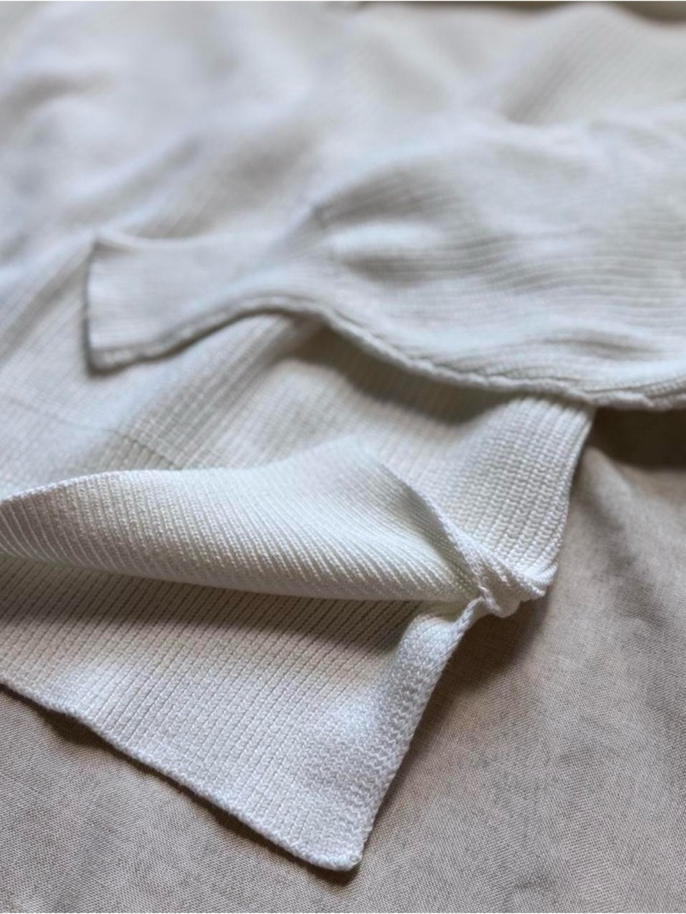 Aerie White Oversized Ribbed Cotton Sweater NWT M/L - Picture 9 of 9